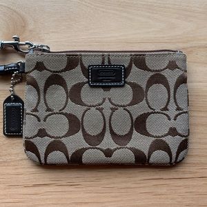 Brown Coach Wristlet